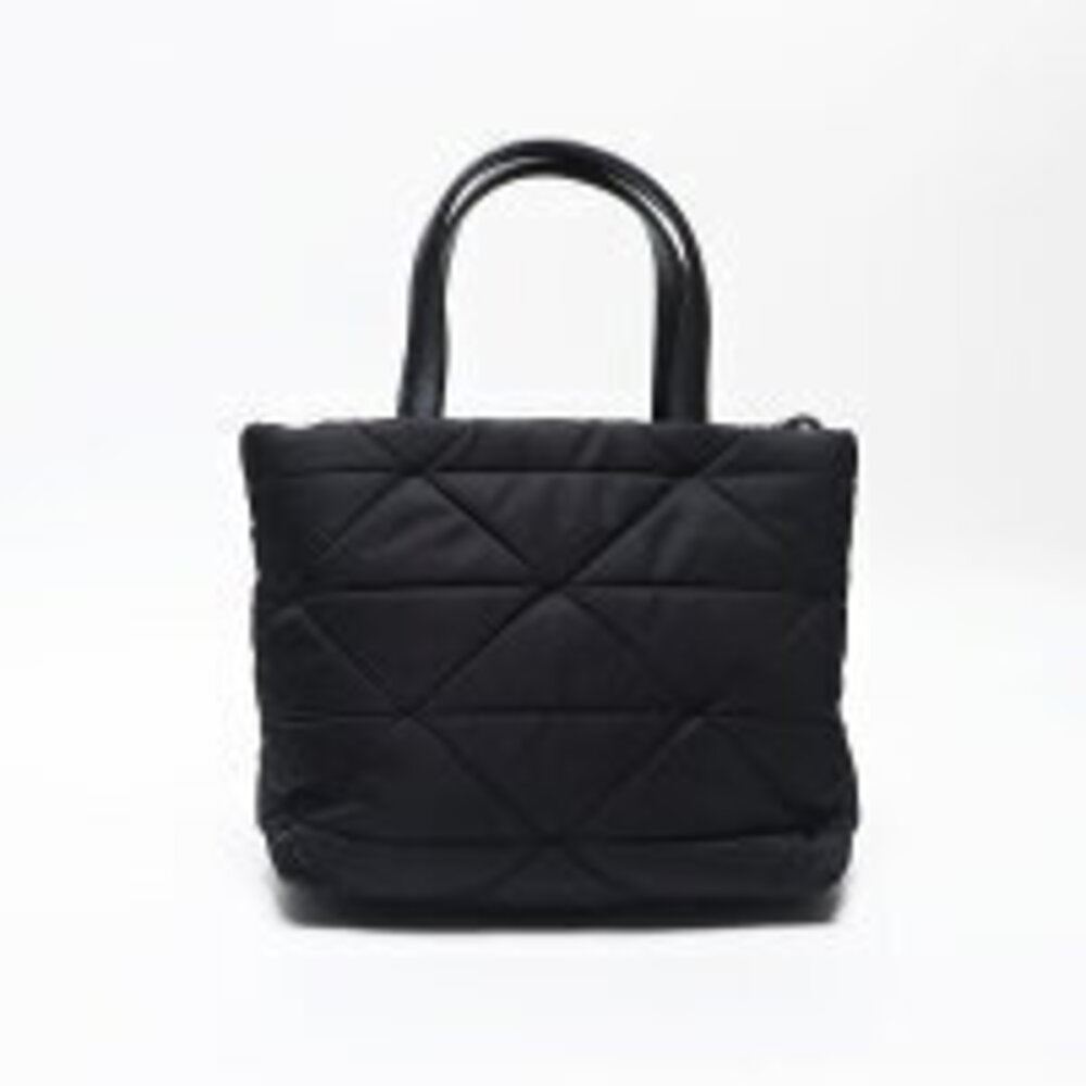 Prada Padent Triangle Logo Handbag Clutch Black - Picture 3 of 13